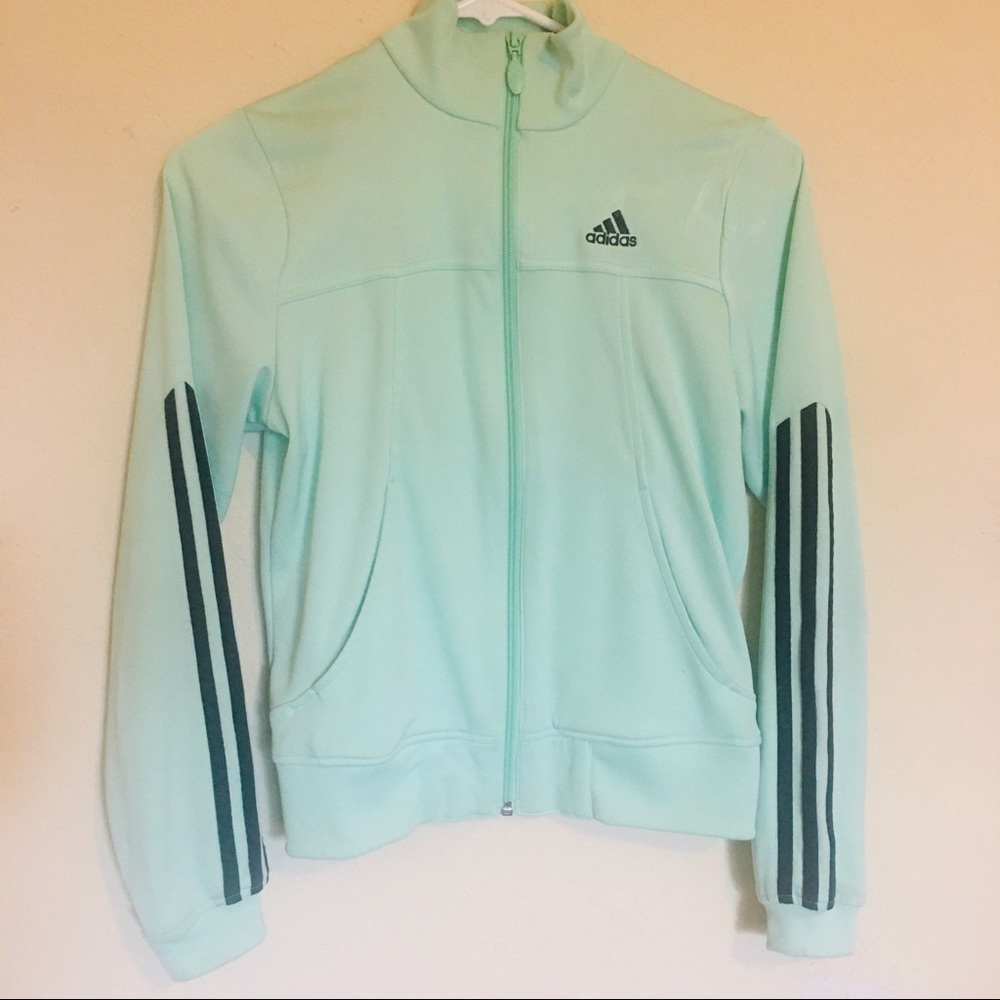 Adidas Mint Green Track Jacket ZIP UP